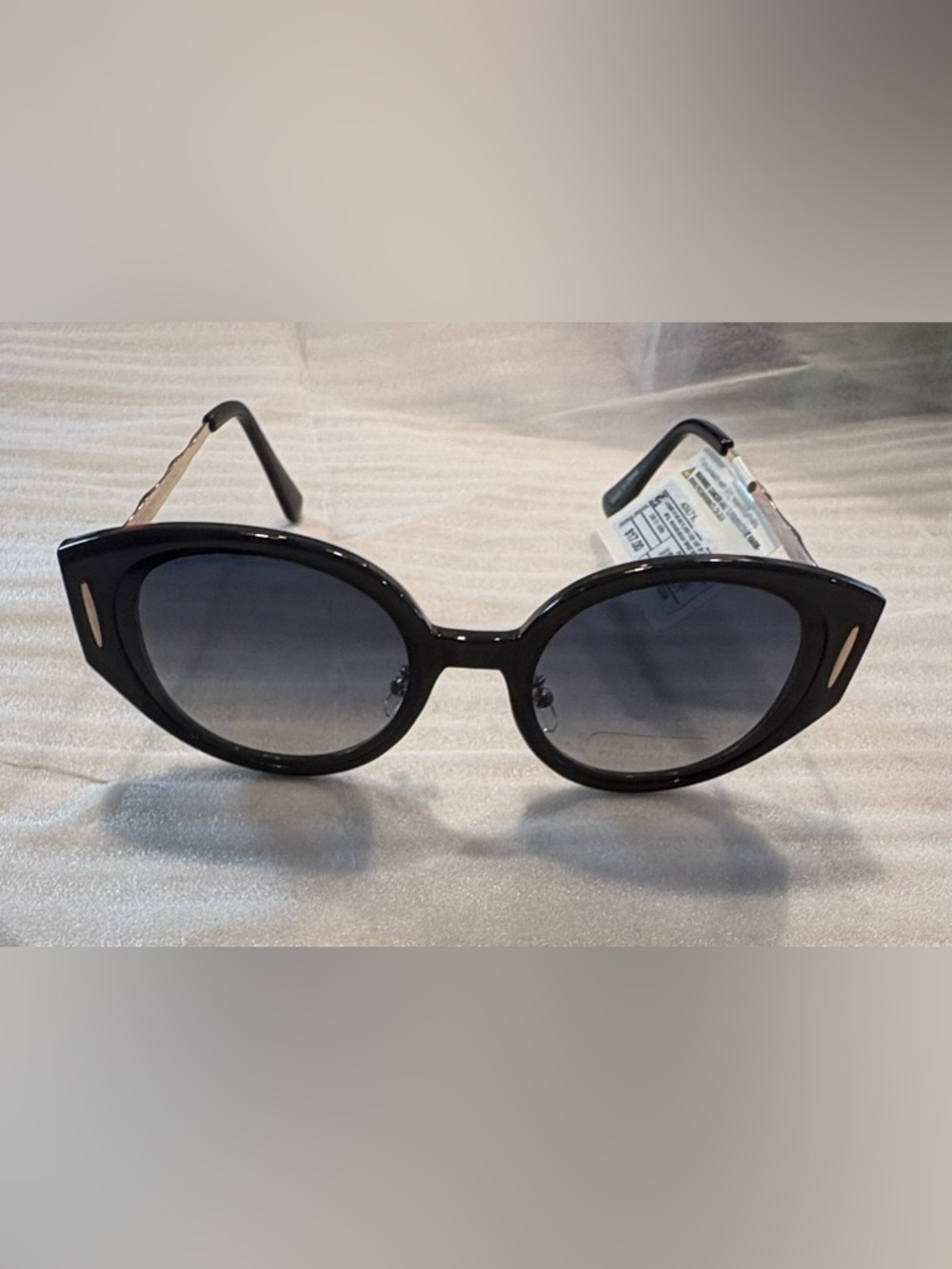 Target Black Cat-Eye Sunglasses with Gray Gradient Lenses